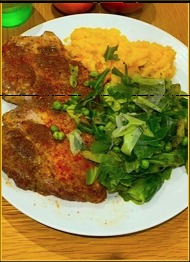 A prepared main meal